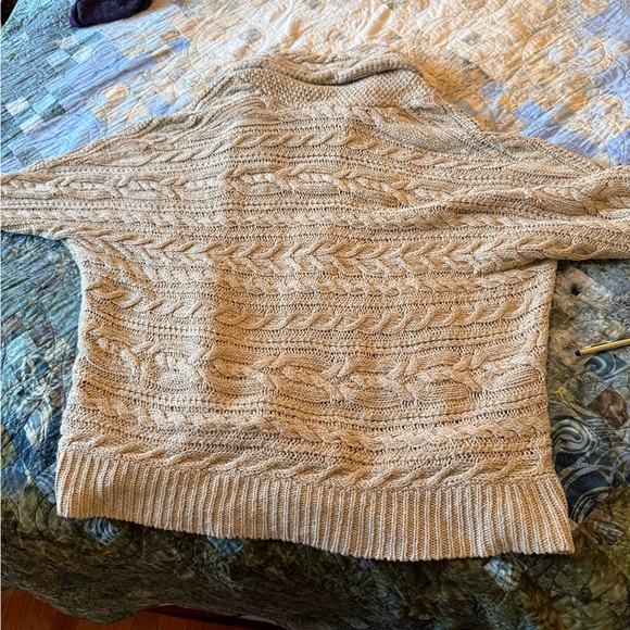 Polo Ralph Lauren Tan Cable Knit Cardigan - Picture 4 of 4